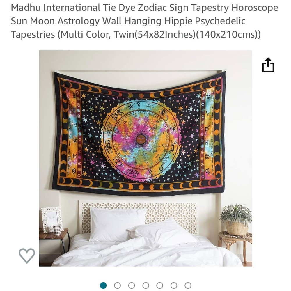 Tie dye Zodiac Astrology Tapestry decor